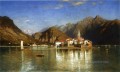 マッジョーレ湖の風景 ルミニズム ウィリアム・スタンリー・ハゼルタイン